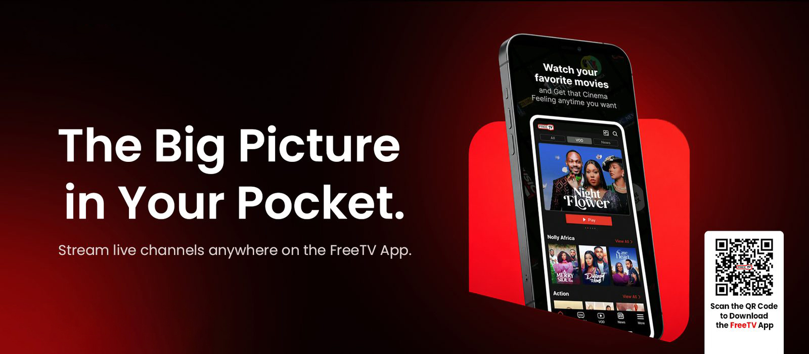 The Big Picture in Your Pocket. Stream live channels anywhere on the FreeTV App.